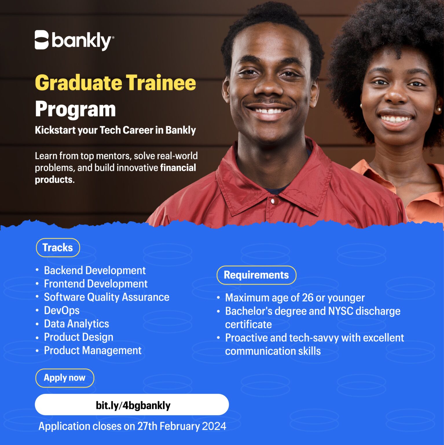 Bankly Internship And Graduate Trainee Program 2024 CareerOM