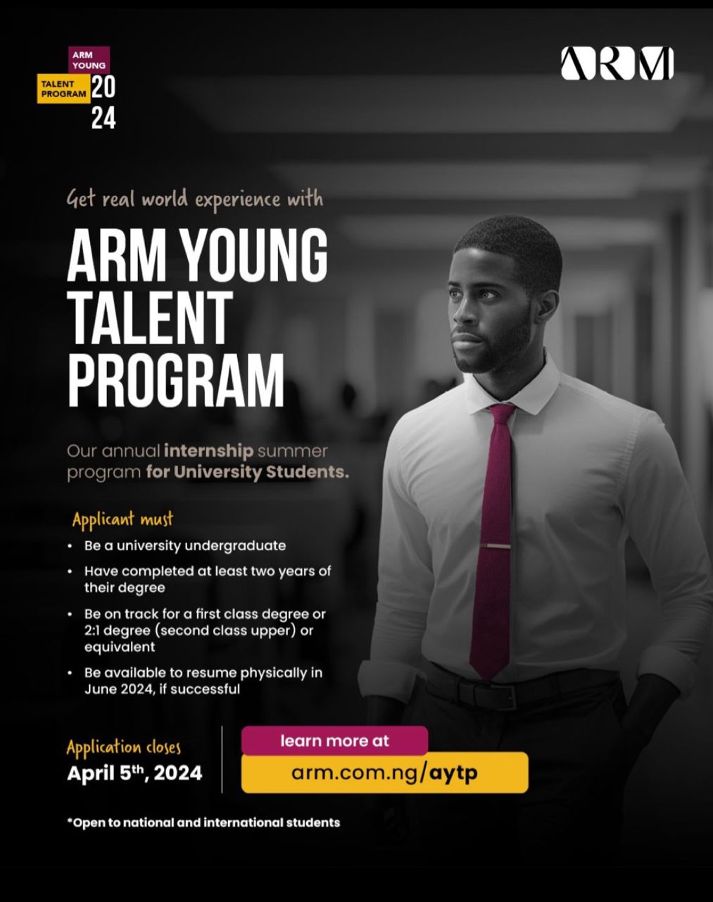 2024 ARM Young Talent Program (AYTP)