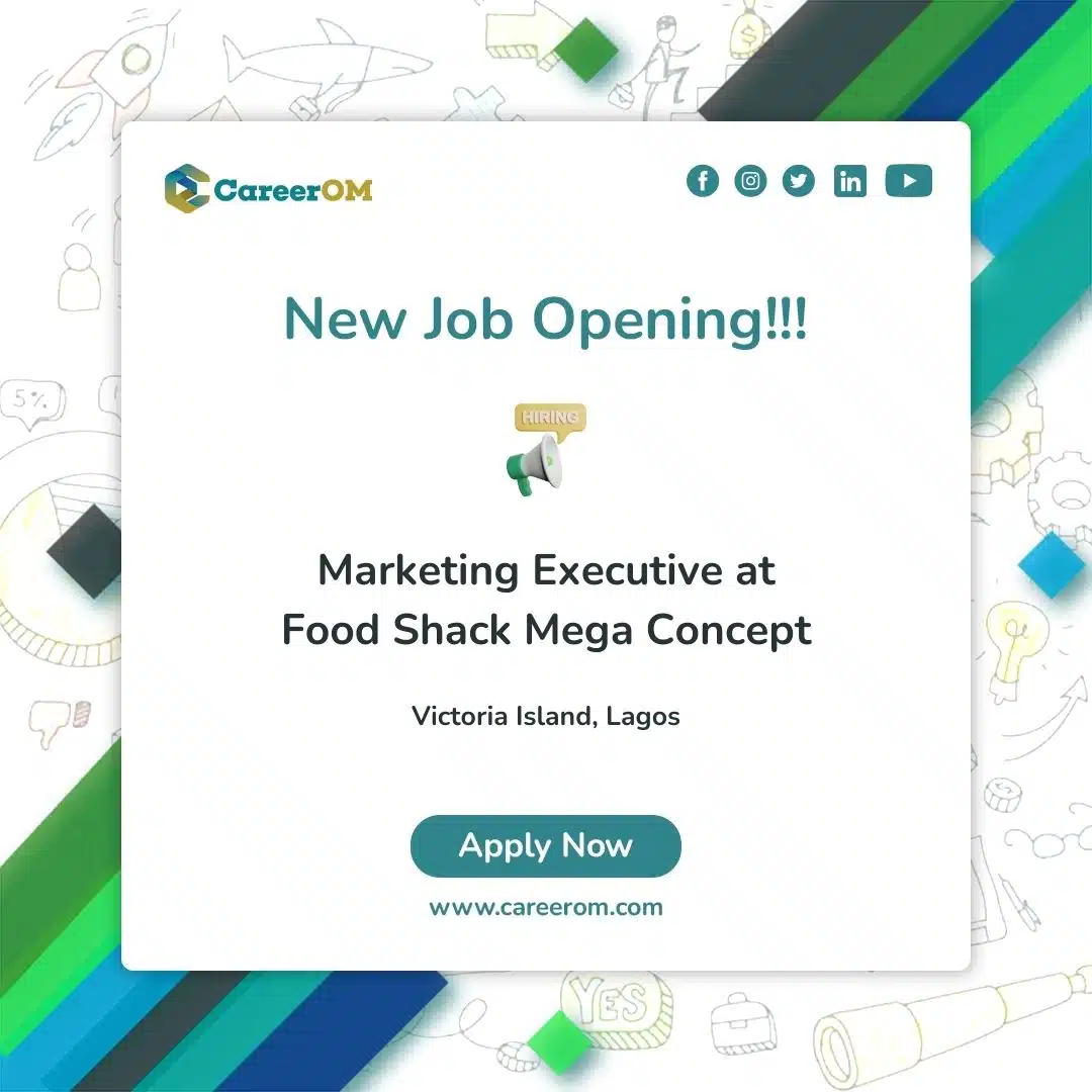 Marketing Executive At Food Shack Mega Concept