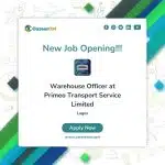 Warehouse Officer at Primeo Transport Service Ltd